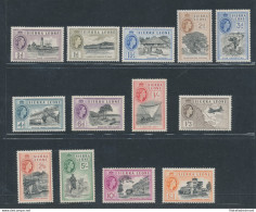 1956 Sierra Leone - Stanley Gibbons N. 210/22 - Elisabetta II E Vedute - 13 Valori - MNH** - Autres & Non Classés