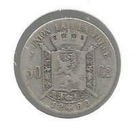LEOPOLD II * 50 Cent 1886 Frans * Z.Fraai * Nr 12573 - 50 Cent