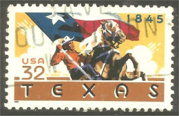 XW01-0522 USA 1995 Texas Drapeau Flag Cheval Horse Pferd Paard Caballo - Stamps