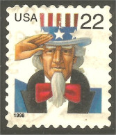 XW01-0488 USA 1998 Oncle Uncle Sam Chapeau Hat Drapeau Flag - Oblitérés