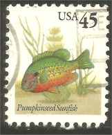 XW01-0474 USA Poisson Pumpkinseed Sunfish Fish Fische Pesce - Gebruikt
