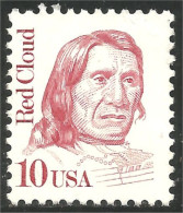 XW01-0340 USA Red Cloud Chef Indien Indian Chief No Gum - Indiens D'Amérique