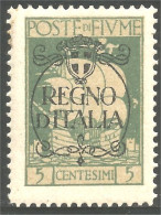 XW01-0588 Fiume Surcharge REGNO D'ITALIA MNH ** Neuf SC - Fiume & Kupa