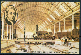 Sao Tome E Principe Block 113 A Postfrisch Eisenbahn #IU783 - Sao Tome Et Principe