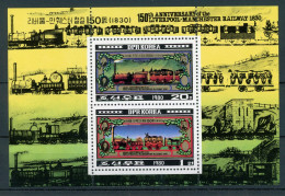 Korea Nord Kleinbogen 2065-2066 Postfrisch Eisenbahn Lokomotive #IU766 - Corea (...-1945)