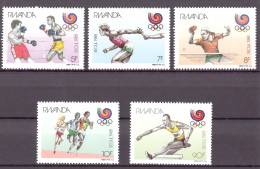 Ruanda 1393-1397 Postfrisch Olympia 1988 Seoul #HL139 - Autres & Non Classés