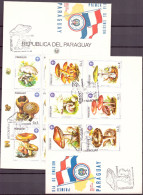 Paraguay Mit Kleinb. 3835-3841 + KB Pilze Ersttagesbrief/FDC #IJ011 - Paraguay