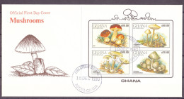 Ghana Block 164 Pilze Ersttagesbrief/FDC #IF458 - Ghana (1957-...)
