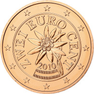 Autriche, 2 Euro Cent, 2010, Vienna, BU, FDC, Cuivre Plaqué Acier, KM:3083 - Oesterreich