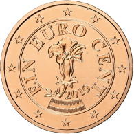 Autriche, Euro Cent, 2010, Vienna, BU, FDC, Cuivre Plaqué Acier, KM:3082 - Autriche