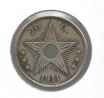 CONGO - ALBERT I * 20 Cent 1911 * Nr 12612 - 1910-1934: Albert I.