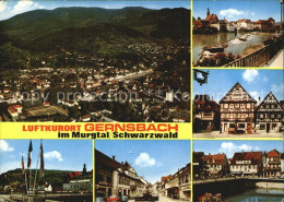 72529162 Gernsbach Total Murgpartie Fachwerkhaeuser Bruecke Strasse Gernsbach - Gernsbach