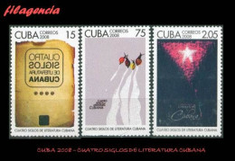 CUBA MINT. 2008-28 CUATRO SIGLOS DE LITERATURA CUBANA - Nuevos