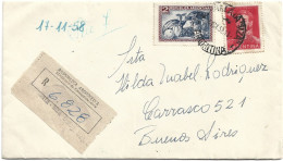 Correspondence - Argentina, Fruticultura Stamp, 1958, N°1033 - Cartas & Documentos