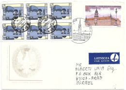 Correspondence - Poland To Israel, Blizneta Stamps, N°1038 - Lettres & Documents