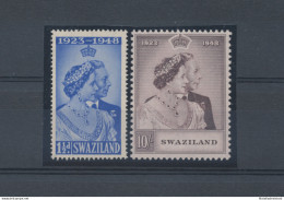 1948 SWAZILAND - Stanley Gibbons N. 46/47 - Royal Wedding - 2 Valori - MNH** - Autres & Non Classés