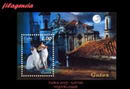 CUBA MINT. 2009-13 FAUNA. GATOS. HOJA BLOQUE - Nuevos