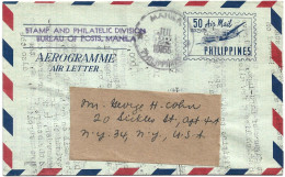 Correspondence - Philippines To USA, Air Mail Stamps, N°1048 - Filippine