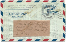 Correspondence - Philippines To USA, Air Mail Stamps 2, N°1049 - Filippine