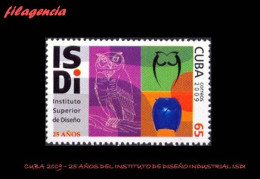 CUBA MINT. 2009-18 25 AÑOS DEL INSTITUTO SUPERIOR DE DISEÑO ISDI - Nuevos