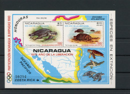 Nicaragua Block 114 Postfrisch Schildkröte #IN052 - Nicaragua