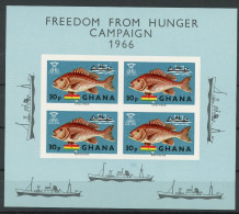 Ghana Block 21 Postfrisch Fische #IJ374 - Ghana (1957-...)