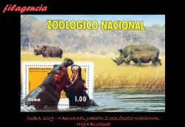 CUBA MINT. 2009-22 FAUNA DEL JARDÍN ZOOLÓGICO NACIONAL. HOJA BLOQUE - Nuevos