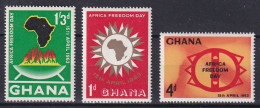 AFRICA FREEDOM DAY GHANA  1963 NEUFS SANS CHARNIERES ** - Ghana (1957-...)