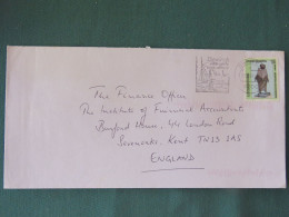 Luxembourg 1996 Cover To England - Live Together - Diekirch Slogan - Cartas & Documentos