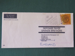 Luxembourg 1996 Cover To England - Property Administration - Unicef Slogan - Cartas & Documentos