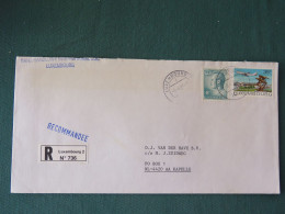 Luxembourg 1983 Registered Cover To Holland - Grand Duke - Plane  - Briefe U. Dokumente