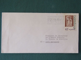 Luxembourg 1974 Cover To Switzerland - Gothic Art - Animal Protection Slogan - Lettres & Documents