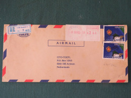 Yugoslavia 1982 Registered Cover To Holland - Machine Franking - Spain 82 Football - Lettres & Documents