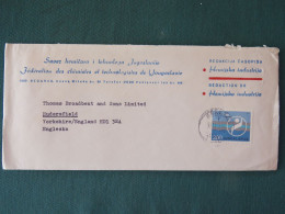 Yugoslavia 1973 Cover To England - Chemistry - Water Polo - Lettres & Documents