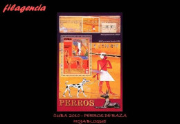 CUBA MINT. 2010-12 FAUNA. PERROS DE RAZA. HOJA BLOQUE - Nuevos