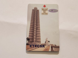 CUBA-(CU-ETE-0005B)-La Plaza De La Revolución-(4)-($10)-(0000562270)-used Card+1card Prepiad Free - Kuba