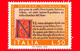 Nuovo - MNH - ITALIA - 1972 - 500 Anni Delle Prime Tre Edizioni Della Divina Commedia - Edizione Di Foligno - 50 L. - 1971-80:  Nuovi