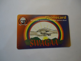 SWAZILAND  USED CARDS  CULTURAL  SWAGAA    2 SCAN - Swasiland