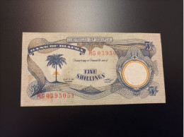 Billete De Biafra, 5 Shillings, Año 1969 - República Centroafricana