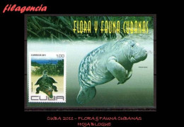 CUBA MINT. 2011-10 FLORA & FAUNA CUBANAS. HOJA BLOQUE - Nuevos