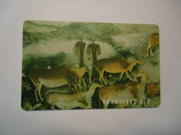 SOUTH AFRICA  USED  CARDS ANIMALS  CAVE PAINTINGS  2 SCAN - Zuid-Afrika