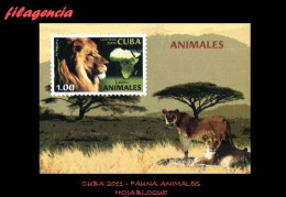 CUBA MINT. 2011-19 FAUNA. ANIMALES ENDÉMICOS DE CADA CONTINENTE. HOJA BLOQUE - Nuevos