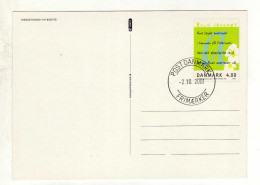 Entier Postal DANEMARK DANMARK Oblitération POST DANMARK 02/10/2001 - Postal Stationery
