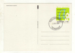 Entier Postal DANEMARK DANMARK Oblitération POST DANMARK 02/10/2001 - Entiers Postaux