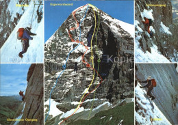 72508365 Klettern Bergsteigen Eigernordwand Route Goetterquergang  Klettern Berg - Alpinisme