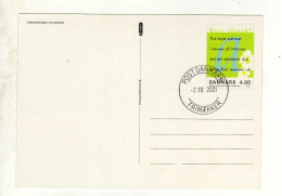 Entier Postal DANEMARK DANMARK Oblitération POST DANMARK 02/10/2001 - Ganzsachen