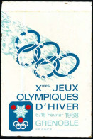 Autocollant  X° Jeux Olympiques D'Hiver De GRENOBLE 1968 Olympic Games 68 L'Affiche De Jean Briand - Other & Unclassified
