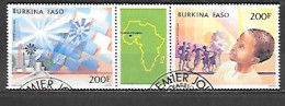 TIMBRE OBLITERE DU BURKINA DE 1985 N° MICHEL  996/97 - Burkina Faso (1984-...)