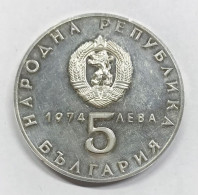 Bulgaria 5 Leva 1974 30° Dalla Liberazine Km#92 Proof Tracce Di Pulizia E.1406 - Bulgarie