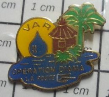 321 Pin's Pins / Beau Et Rare / POSTES / LA POSTE OPERATION D'AMA AFRIQUE GOUTTE D'EAU - Postwesen